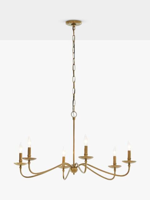 Pottery Barn Lucca Small Candelabra Ceiling Light, Brass - image 1