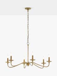 Pottery Barn Lucca Small Candelabra Ceiling Light, Brass