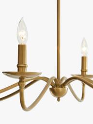 Pottery Barn Lucca Small Candelabra Ceiling Light, Brass - thumbnail 3