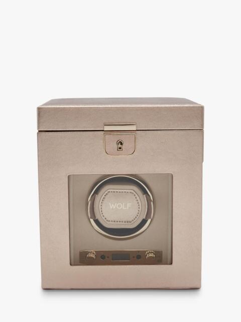 WOLF Palermo 1 Module Leather Watch Winder and Jewellery Box - image 1