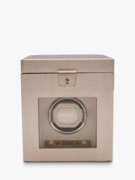 WOLF Palermo 1 Module Leather Watch Winder and Jewellery Box - thumbnail 1