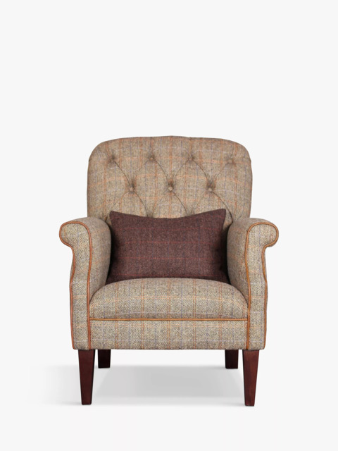 Tetrad Flynn II Armchair, Bracken with Brompton Tan Leather Piping - image 1