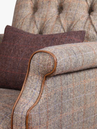 Tetrad Flynn II Armchair, Bracken with Brompton Tan Leather Piping - thumbnail 6