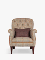 Tetrad Flynn II Armchair, Bracken with Brompton Tan Leather Piping - thumbnail 1
