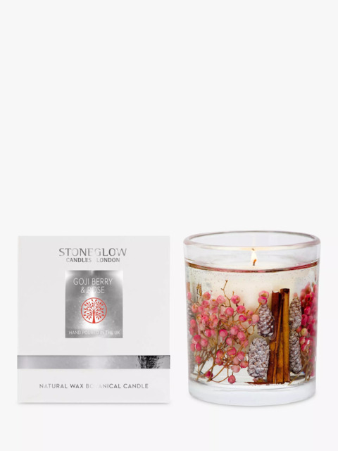 Stoneglow Natures Gift Goji Berry & Rose Gel Scented Candle, 160g - image 1