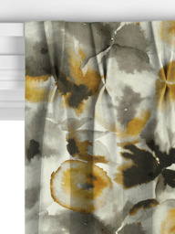 Harlequin Flores Made to Measure Curtains or Roman Blind, Charcoal/Mustard - thumbnail 5