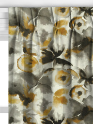 Harlequin Flores Made to Measure Curtains or Roman Blind, Charcoal/Mustard - thumbnail 4