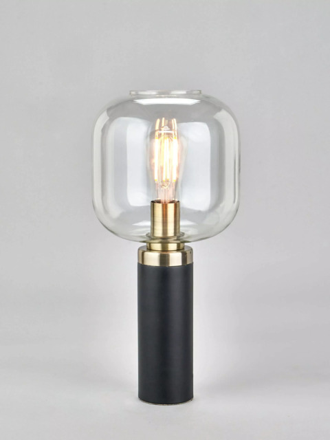 Pacific Florence Glass Pendant Ceiling Light, Black/Gold - image 1