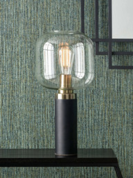 Pacific Florence Glass Pendant Ceiling Light, Black/Gold - thumbnail 2