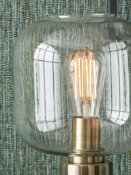 Pacific Florence Glass Pendant Ceiling Light, Black/Gold - thumbnail 4