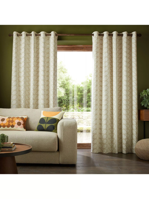 Orla Kiely Linear Stem Pair Lined Eyelet Curtains - image 1