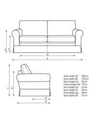 John Lewis Padstow II Large 3 Seater Sofa, Senne Wide Stripe - thumbnail 2