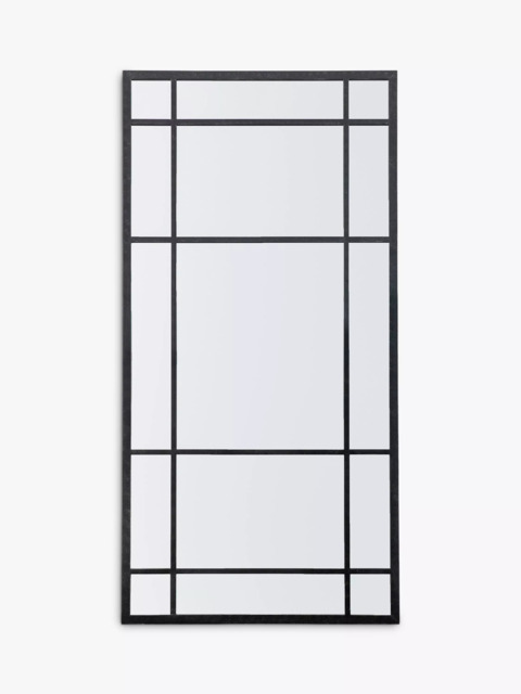 John Lewis Metal Frame Rectangular Wall Mirror, Black - image 1