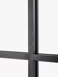 John Lewis Metal Frame Rectangular Wall Mirror, Black - thumbnail 6