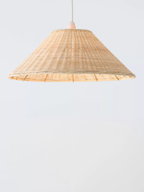 John Lewis Rattan Tapered Pendant Ceiling Shade, 50cm, Natural - image 1