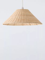 John Lewis Rattan Tapered Pendant Ceiling Shade, 50cm, Natural - thumbnail 3