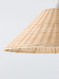 John Lewis Rattan Tapered Pendant Ceiling Shade, 50cm, Natural - thumbnail 4