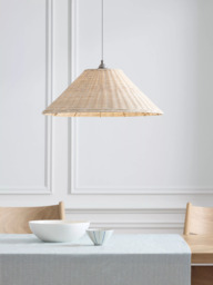John Lewis Rattan Tapered Pendant Ceiling Shade, 50cm, Natural - thumbnail 2