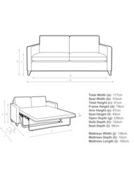 John Lewis Bailey Double Sofa Bed - thumbnail 2