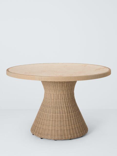 John Lewis Haven Woven Round Garden Dining Table, 120cm, Sandstone - image 1