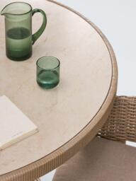 John Lewis Haven Woven Round Garden Dining Table, 120cm, Sandstone - thumbnail 2