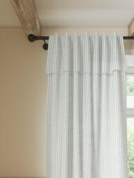 John Lewis Woven Stripe Flop-Over Tab Top Voile Panel