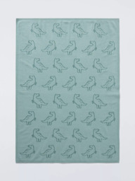 John Lewis Kids' Dinosaur Knit Blanket, Multi - thumbnail 2