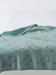 John Lewis Kids' Dinosaur Knit Blanket, Multi - thumbnail 4