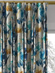 Harlequin Verdaccio Made to Measure Curtains or Roman Blind, Mustard/Marine/Steel - thumbnail 6