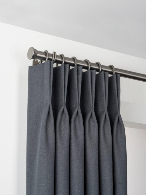 John Lewis Select Classic Curtain Pole with Rings and Stud Finial, Wall Fix, Dia.25mm - image 1