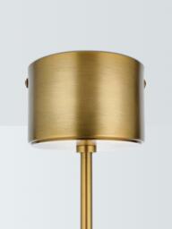 John Lewis Novarro 6 Arm Opal Globe Over Diner Ceiling Light, Antique Brass - thumbnail 5