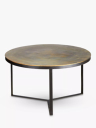 nkuku Maba Metal Coffee Table, Antique Brass - thumbnail 2