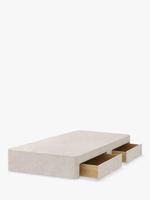 John Lewis Pocket Sprung Upholstered 2 Drawer Divan Base, Single