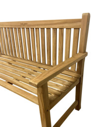 Laura Ashley Salcey 2-Seater Garden Bench, FSC-Certified (Teak Wood), Natural - thumbnail 3