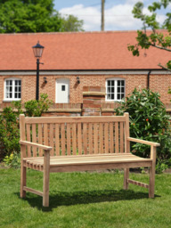 Laura Ashley Salcey 2-Seater Garden Bench, FSC-Certified (Teak Wood), Natural - thumbnail 2