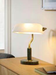 John Lewis Mabel Green Marble Base Desk Lamp, Green - thumbnail 2