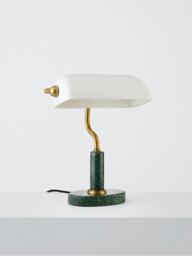 John Lewis Mabel Green Marble Base Desk Lamp, Green - thumbnail 3