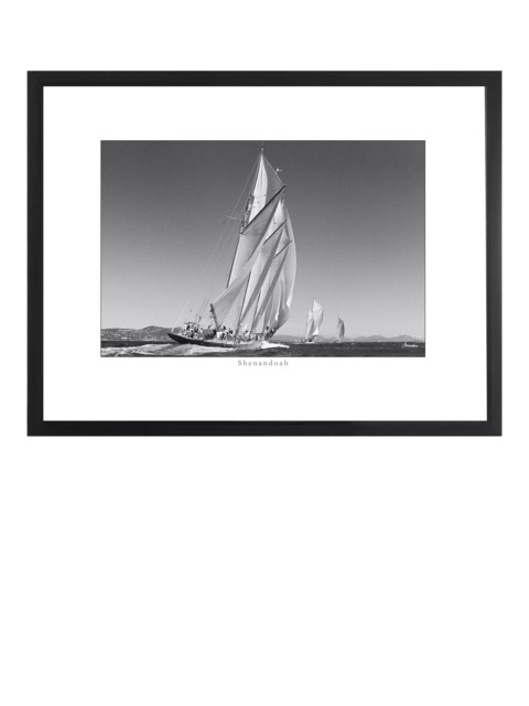 Brookpace Lascelles 'Shenandoah' Yacht Framed Print & Mount, 35 x 45cm, Black/White - image 1
