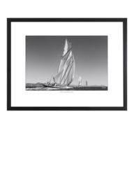 Brookpace Lascelles 'Shenandoah' Yacht Framed Print & Mount, 35 x 45cm, Black/White