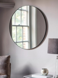 Gallery Direct Bowie Round Metal Frame Mirror, 80cm - thumbnail 2