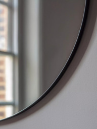 Gallery Direct Bowie Round Metal Frame Mirror, 80cm - thumbnail 3