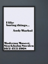 John Lewis Andy Warhol 'I Like Boring Things' Framed Print, 103 x 73cm, Black/White - thumbnail 2