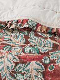 John Lewis x Sanderson Cantaloupe Quilted Frilled Bedspread, Multi - thumbnail 3