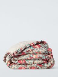 John Lewis x Sanderson Cantaloupe Quilted Frilled Bedspread, Multi - thumbnail 4