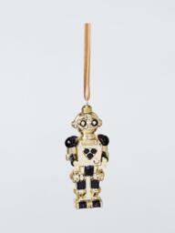 John Lewis The Connoisseur Robot Bauble, Gold - thumbnail 1