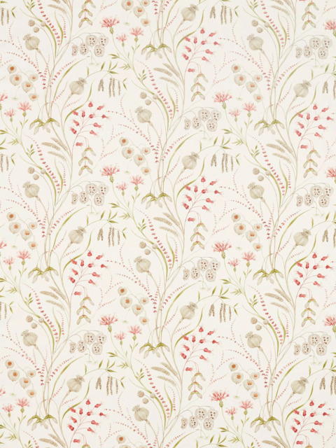 Sanderson Summer Harvest Made to Measure Curtains or Roman Blind, Claret/Olive - image 1