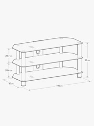 AVF SDC1000 Classic Corner TV Stand for TVs up to 50” - thumbnail 5