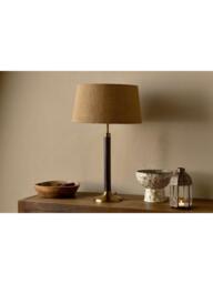 nkuku Digha Wood and Metal Table Lamp Base - thumbnail 2