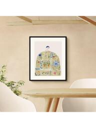 John Lewis La Poire 'Embroidered Coat' Framed Print & Mount, 62 x 52cm, Green - thumbnail 2