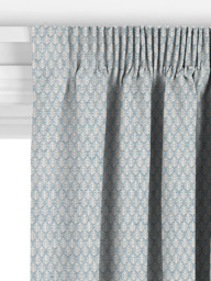 John Lewis Elm Leaf Woven Made to Measure Curtains or Roman Blind, French Blue - thumbnail 3